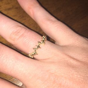 Sz 6 ring 14 it gold plated. Abstract unique ring